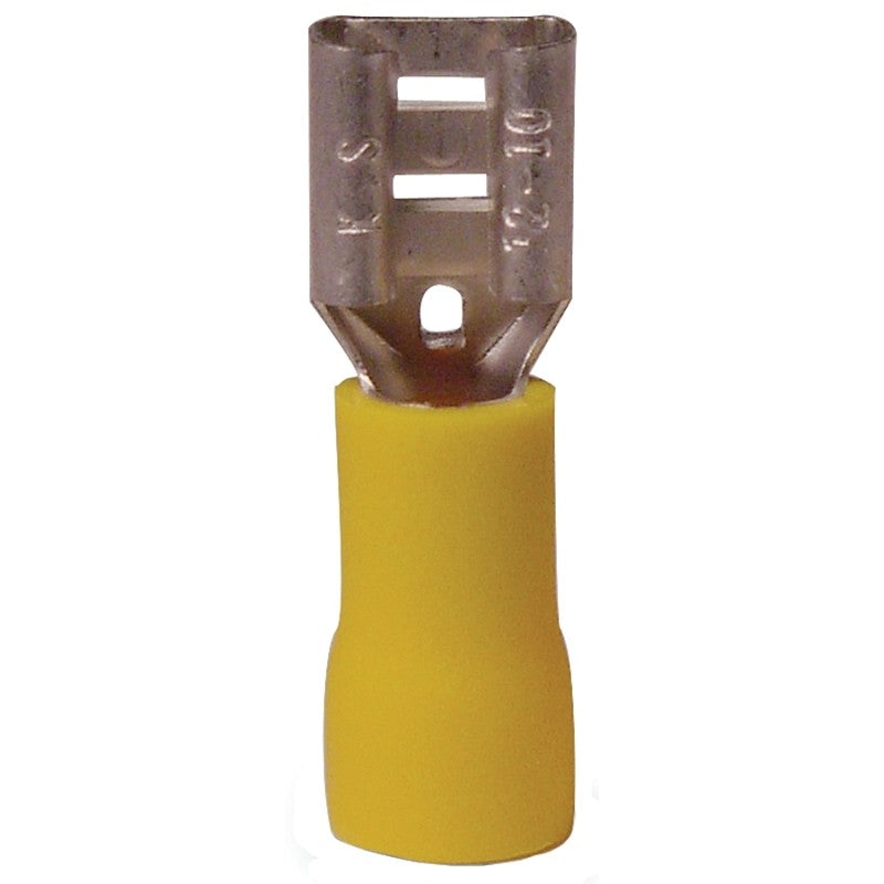 Gardner Bender 20-145F Disconnect Terminal, 600 V, 12 to 10 AWG Wire, 1/4 in Stud, Vinyl Insulation, Yellow, 16/PK
