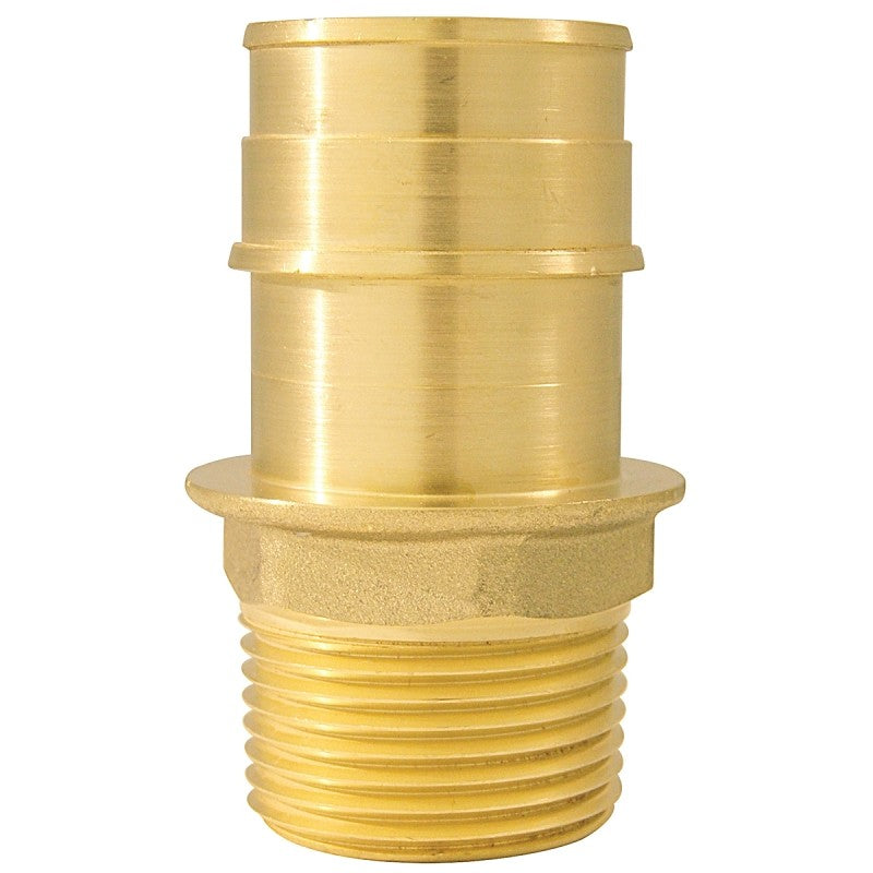 Apollo ExpansionPEX Series EPXMA134 Reducing Pipe Adapter, 1 x 3/4 in, Barb x MPT, Brass, 200 psi Pressure