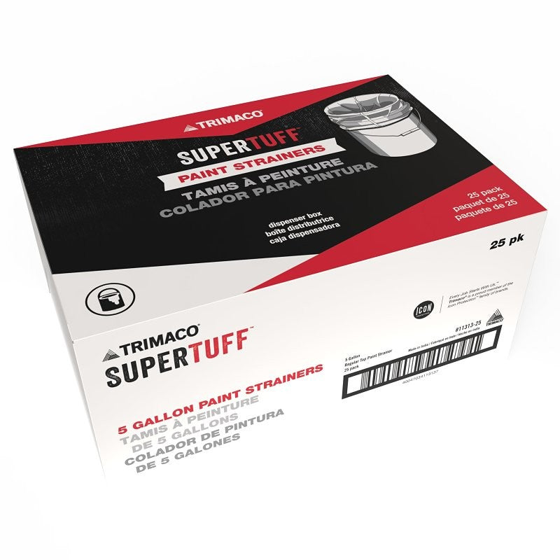 Trimaco 11313/25 Series Paint Strainer Box, 5 gal Capacity, 600 um