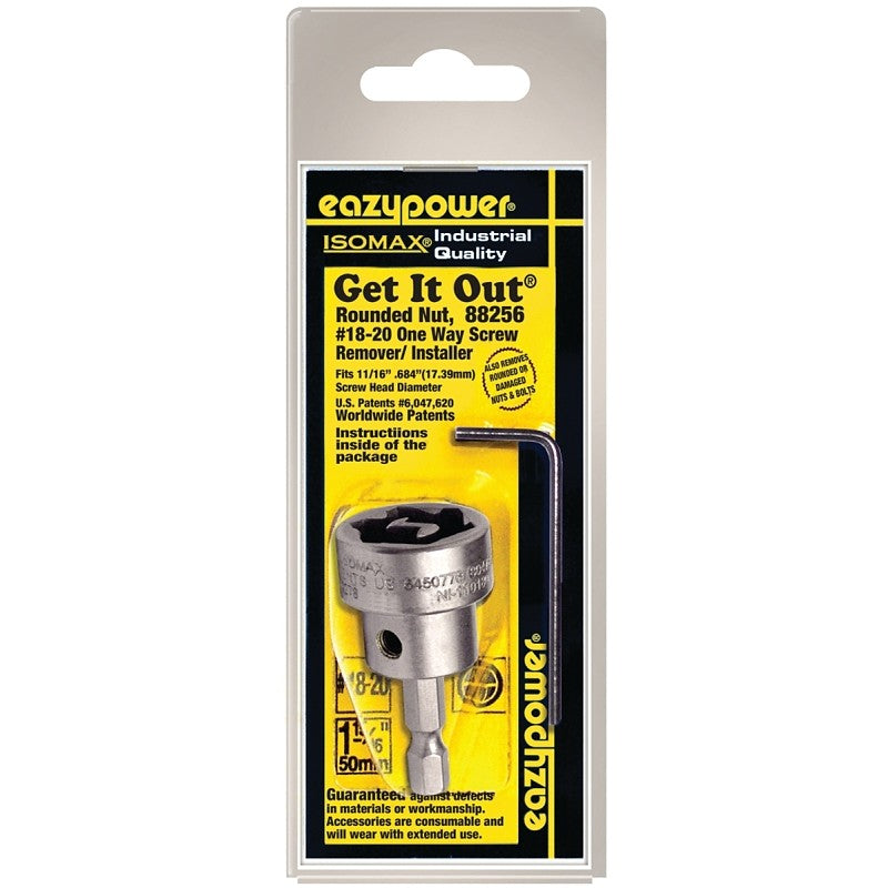 Eazypower 88256 One Way Screw Remover, #18 to #20 Bolt/Screw, HSS