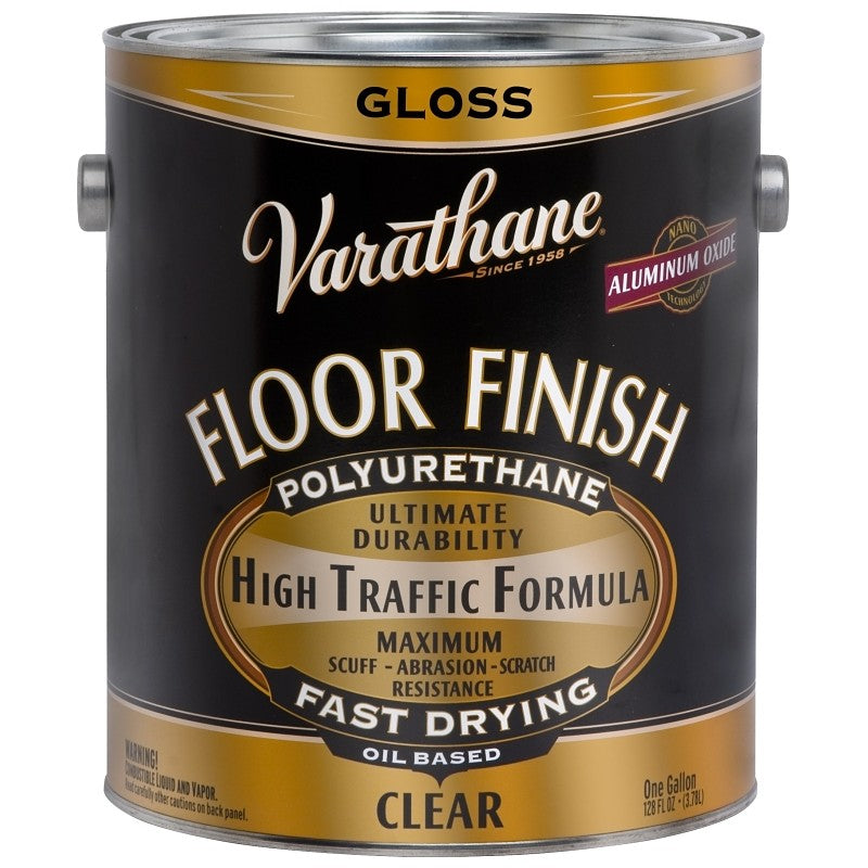 Rust-Oleum 214550 Premium Floor Finish Paint, Gloss, Liquid, 1 gal, Can (Pack of 2)