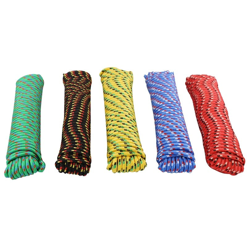 ProSource 706036-PDQ Rope, 3/8 in Dia, 100 ft L, 244 lb Working Load, Polypropylene, Black/Blue/Green/Red/Yellow (Pack of 48)