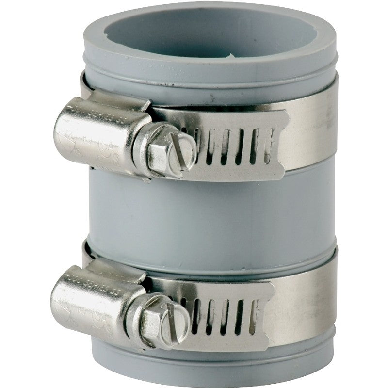 ProSource KJ-002 Coupling, 1 x 1 in, Any Drain Application that Uses Plastic, Cast Iron, Steel or Copper Drain Pipes