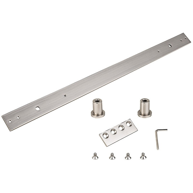 National Hardware N187-062 Track Extension Kit, 24 in L Track, Steel, Satin Nickel, For: N186-966 National Hardware Kit