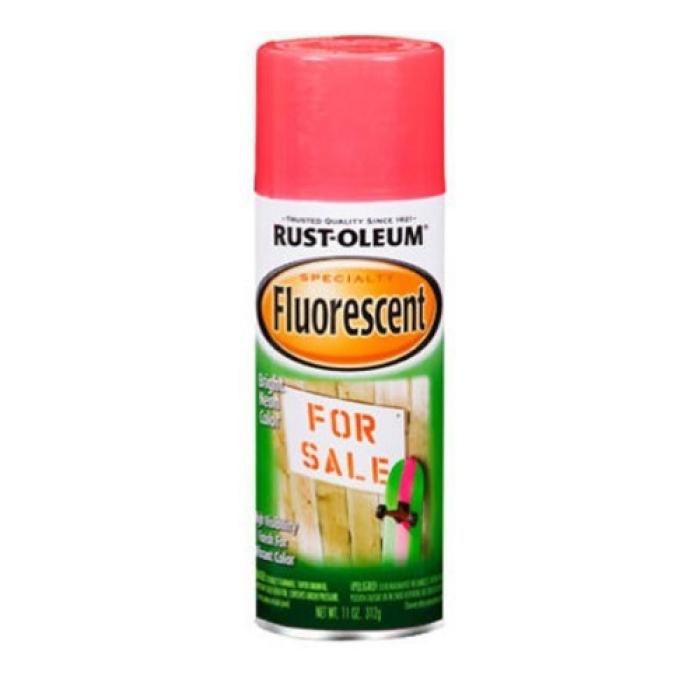 Rust-Oleum 342569 Specialty Paint, Flat/Matte, Fluorescent Pink, 11 oz, Aerosol Can