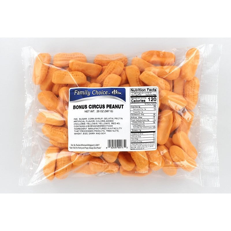 Family Choice 473 Circus Candy, Banana Flavor, 23 oz Cello Bag (Pack of 10)