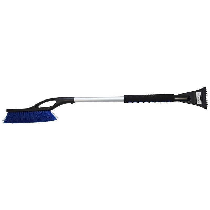 Rugg SC5392 Snowbrush/Scraper, Plastic/Polyester Blade, Aluminum Handle, Black/Blue, 35 in OAL