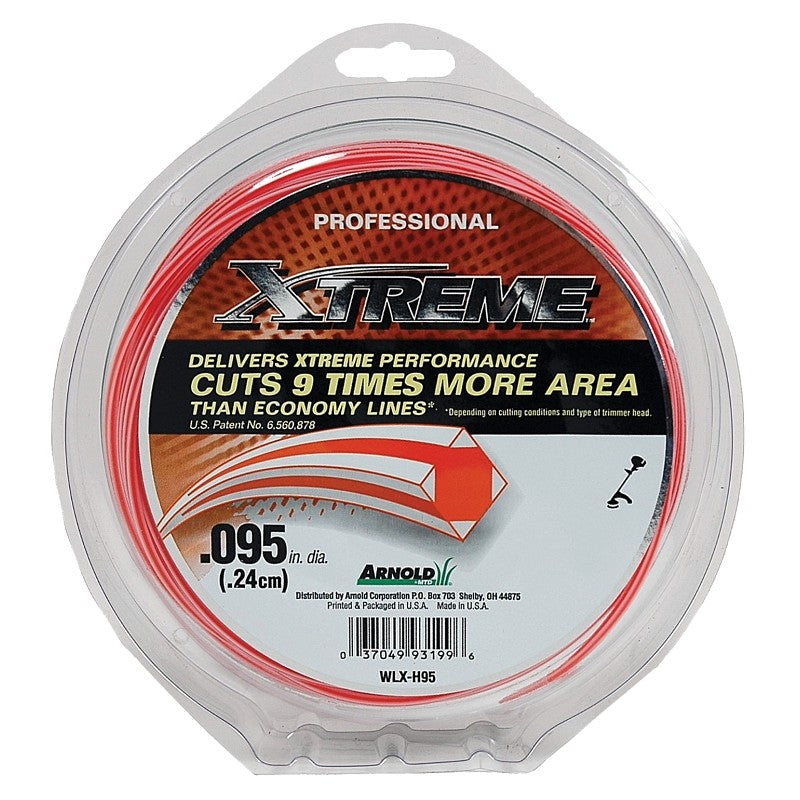 Arnold Xtreme Professional WLX-H95 Trimmer Line, 0.095 in Dia, 100 ft L, Monofilament