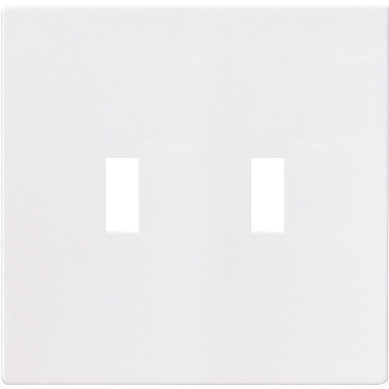 Eaton Wiring Devices PJS2W Wallplate, 4-7/8 in L, 4.94 in W, 2 -Gang, Polycarbonate, White, High-Gloss