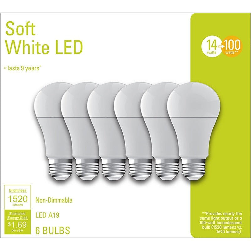 GE Industrial Solutions 93098309 LED Bulb, General Purpose, 1100 Lumens, 14 W, A21 Lamp, 100 W Equivalent, E26 Lamp Base