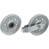 Garage Door Pulleys With 1 Fork Axle Bolt And Nut 3 Inch Galvanized