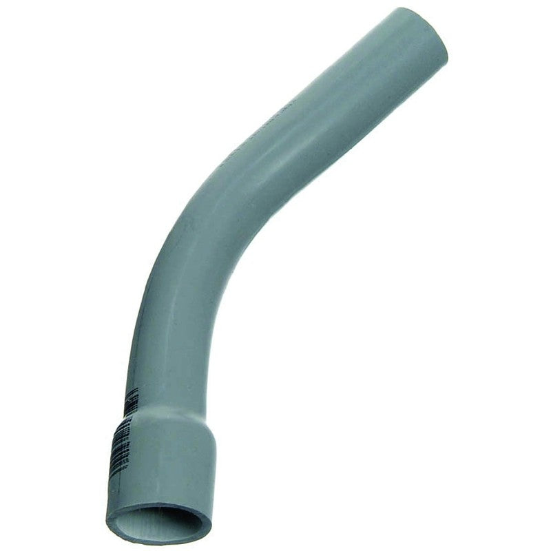 Carlon UA7AGB-CAR Elbow, 45 deg Angle, 1-1/4 in Plain End, PVC, Gray, 1/PK