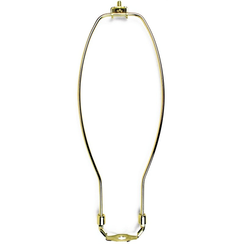 Jandorf 60123 Lamp Harp, 12 in L, Polished Brass Fixture