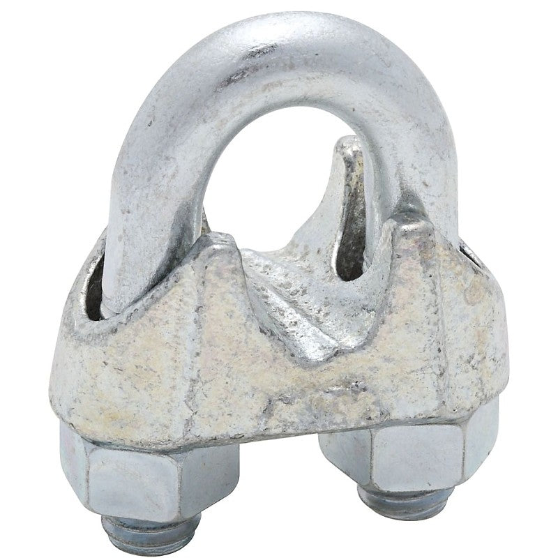 National Hardware 3230BC Series N248-328 Wire Cable Clamp, 1/2 in Dia Cable, 1 in L, Malleable Iron, Zinc