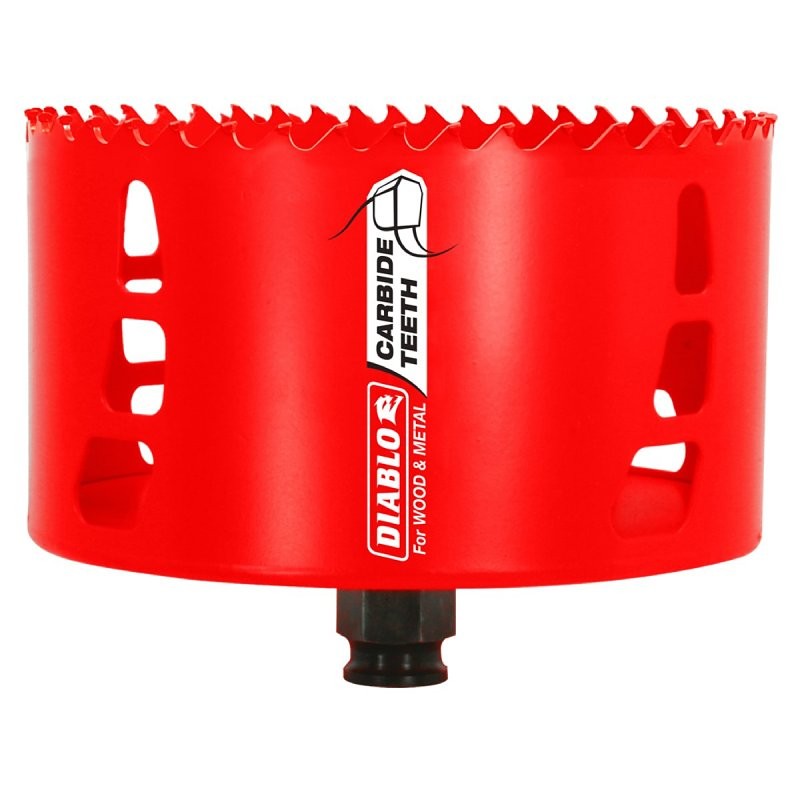 Diablo DHS4625CT Hole Saw, 4-5/8 in Dia, 2-3/8 in D Cutting, Carbide Cutting Edge