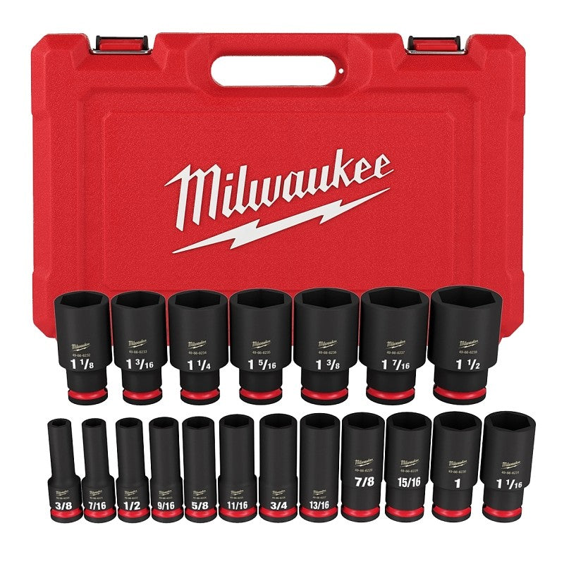 Milwaukee 49-66-7012 SHOCKWAVE Impact Duty Series Socket Set, Chrome Molybdenum Steel