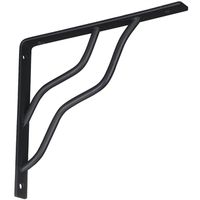 Modern Shelf Bracket 7 By 8 Inch Black