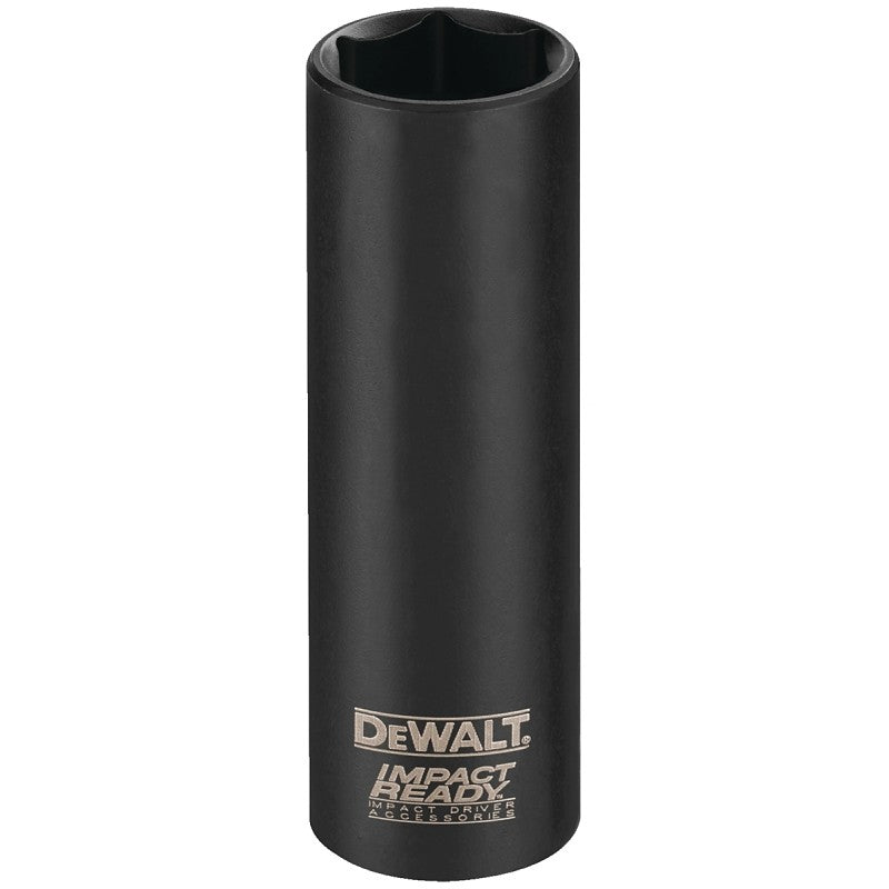 DEWALT IMPACT READY DW22912 Impact Socket, 13/16 in Socket, 1/2 in Drive, Square Drive, 6-Point, Steel, Black Phosphate