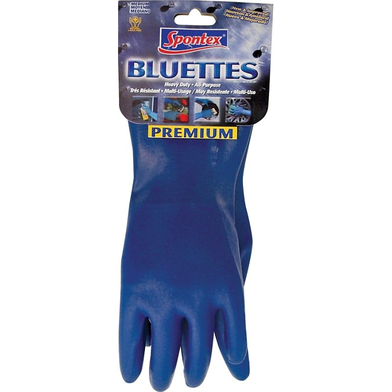 Spontex 18005 Household Protective Gloves, M, Longer Cuff, Neoprene, Blue