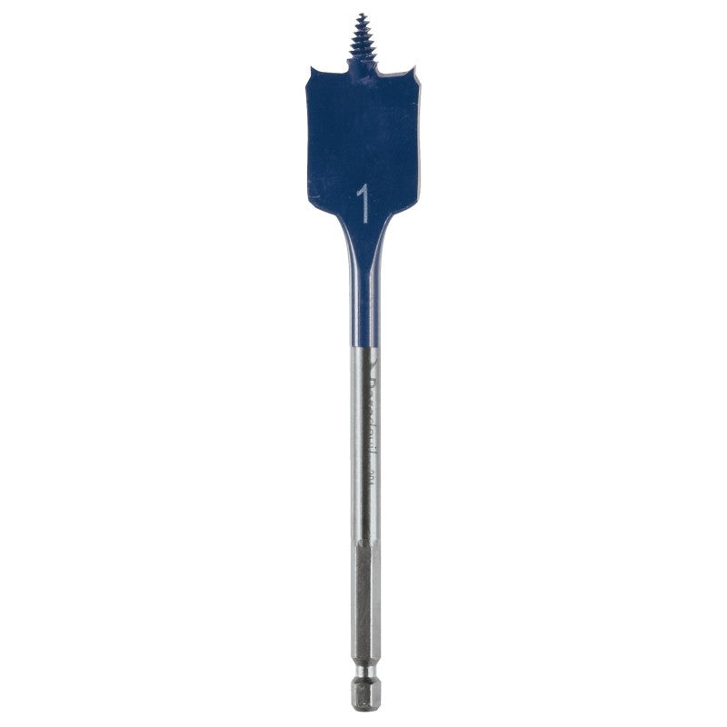 Bosch Daredevil DSB1013 Spade Drill Bit, 1 in Dia, 6 in OAL, 1-Flute, 1/4 in Dia Shank, Hex Shank