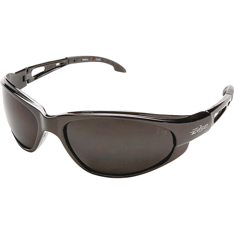 Edge SW116 Non-Polarized Safety Glasses, Smoke Lens, Black Frame, Unisex, Polycarbonate Lens, Full Frame, Nylon Frame