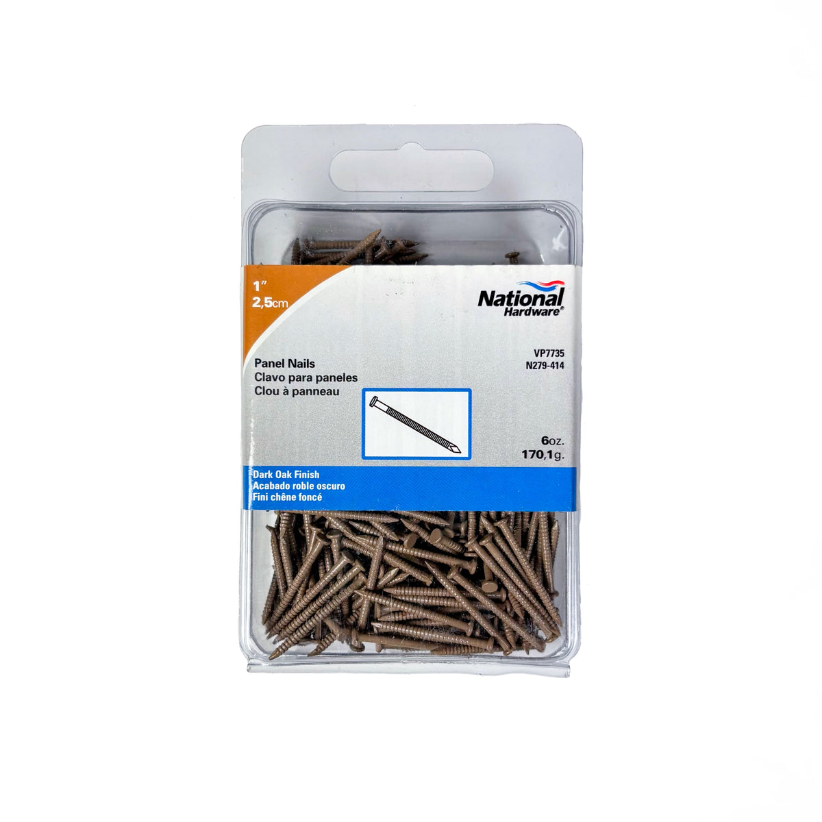 Panel Nails 1 Inch Dark Oak 6 Ounce Approximately 398