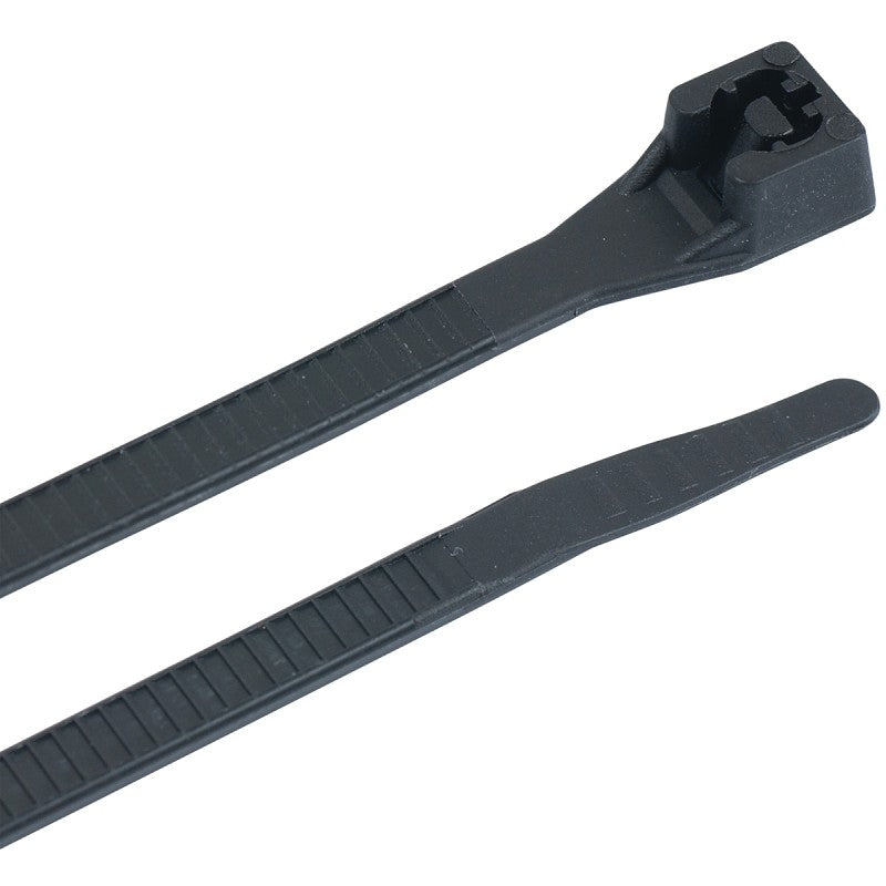 Gardner Bender 46-308UVBMN Cable Tie, 2 in Max Bundle Dia, Double-Lock Locking, 6/6 Nylon, Black, 8 in L, 1000/PK