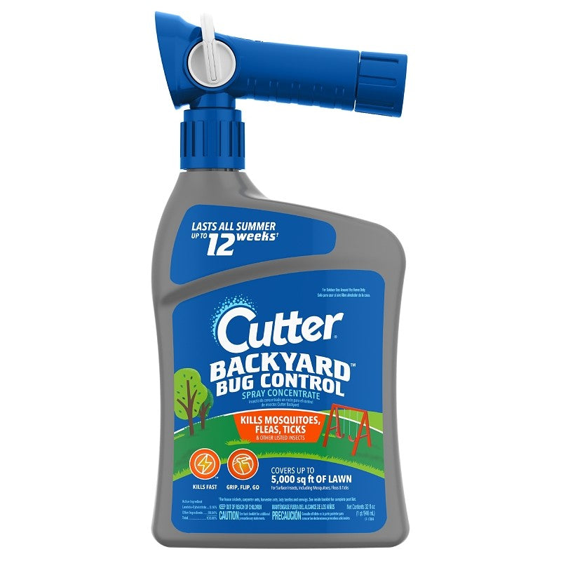 Cutter Backyard HG-61067 Concentrated Bug Control Spray, Liquid, 32 oz Bottle