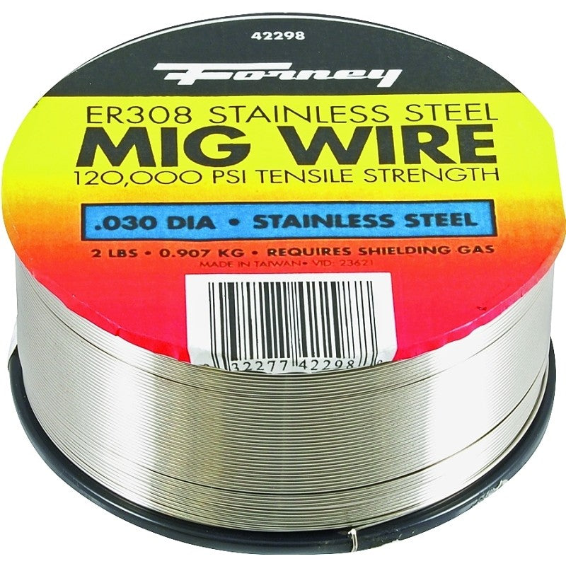 Forney 42298 MIG Welding Wire, 0.03 in Dia, Stainless Steel