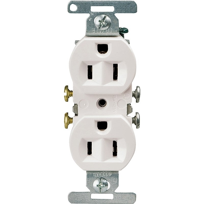 RECEPTACLE DPLX WHT 15A/125V