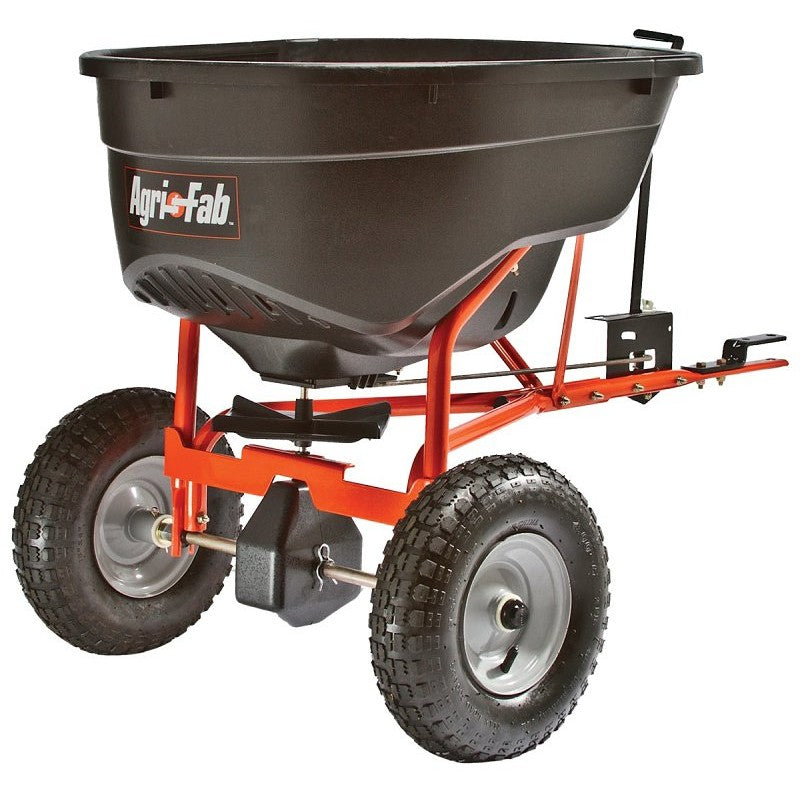 Agri-Fab 45-0463 Broadcast Spreader, 25,000 sq-ft Coverage Area, 12 ft W Spread, 130 lb Hopper, Poly Hopper