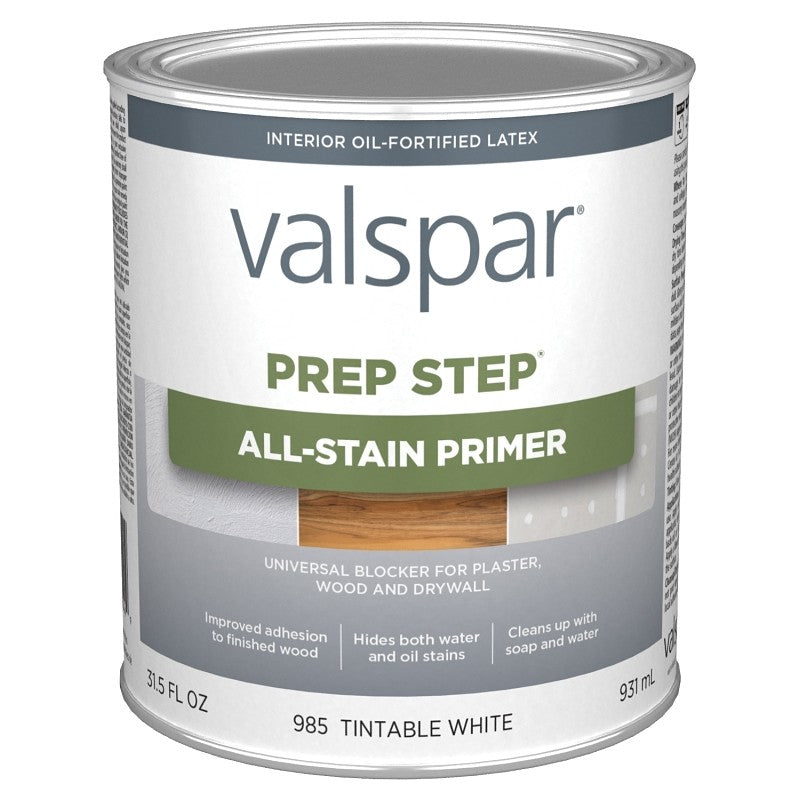 Valspar Prep Step 985 Series 044.0000985.005 All-Stain Primer, Tintable White, 1 qt (Pack of 4)