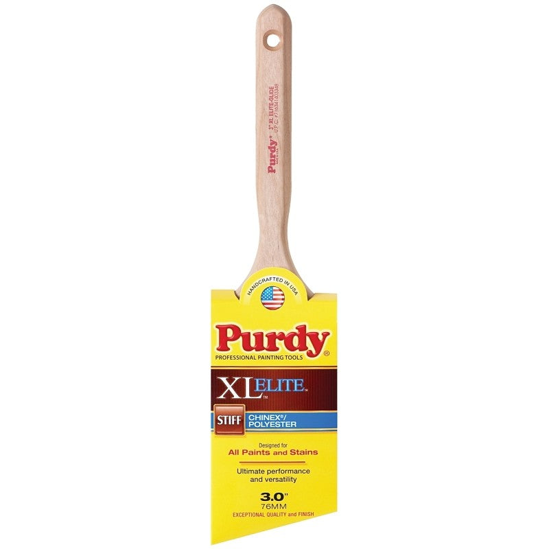 Purdy 152530 Trim Brush, Natural Hardwood Handle, Nylon/Polyester Bristle, Fluted Handle