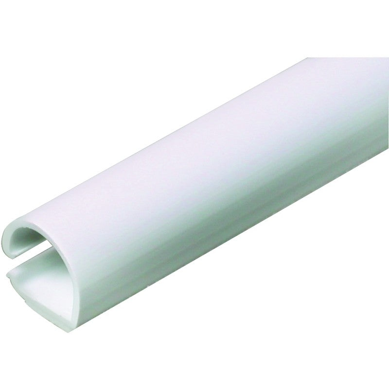 Wiremold CordMate C10 Cord Channel, 60 in L, 3/8 in W, 1 -Channel, Plastic, White