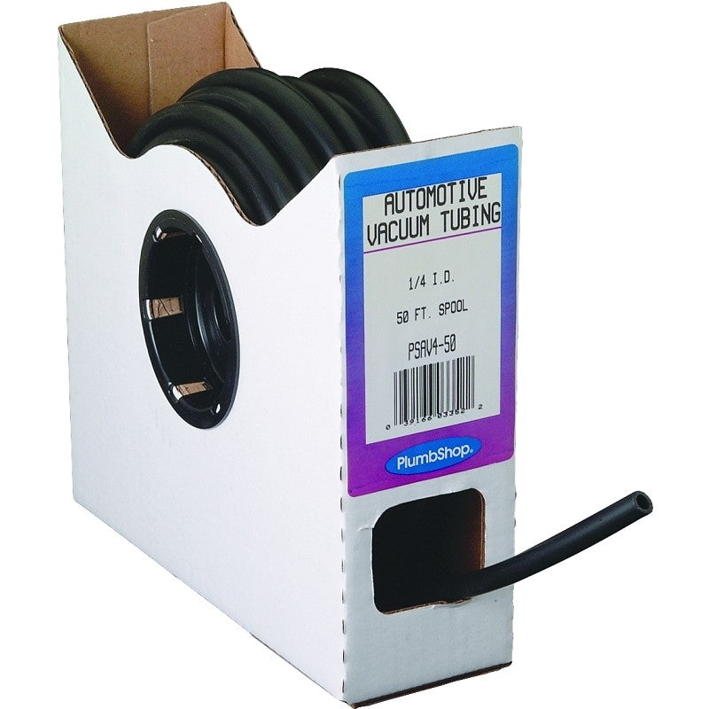 Abbott Rubber T68 Series T68004004/SPVA Vacuum Tubing, 50 ft L, 40 psi Pressure, Thermoplastic, Black