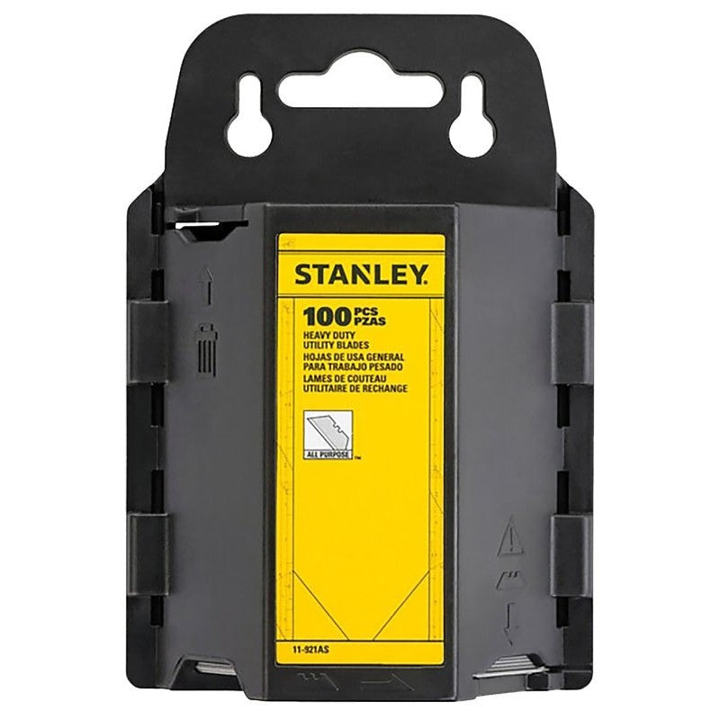 STANLEY 11-921A Utility Blade, 2-7/16 in L, HCS, 2-Point, 100/PK