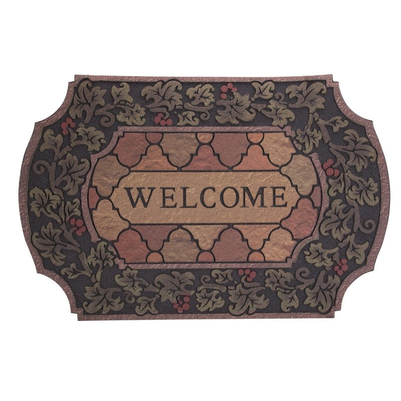 Simple Spaces T199 Door Mat, 35 in L, 23 in W, Flocking Pattern, Polyester Surface