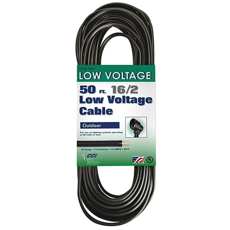 CCI 55213142 Electrical Cable, 16 AWG Wire, 2-Conductor, 50 ft L, 30 V