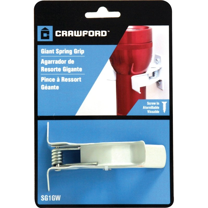 Crawford SG1GW Spring Grip Clip, Giant, Steel, White