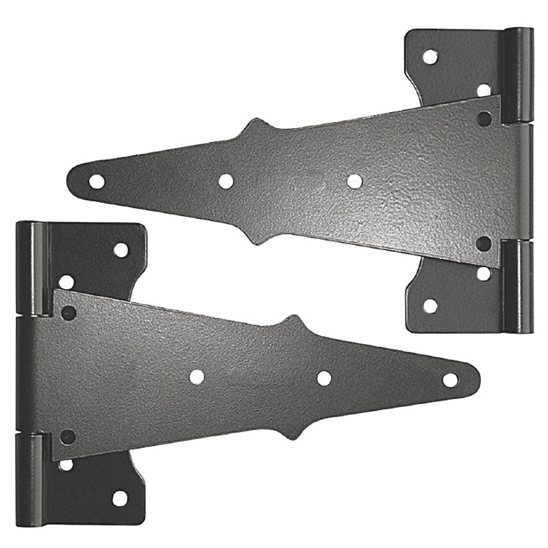 Nuvo Iron TH8BLK/B Tee Hinge, Galvanized Steel, Black, Powder-Coated Satin, Surface