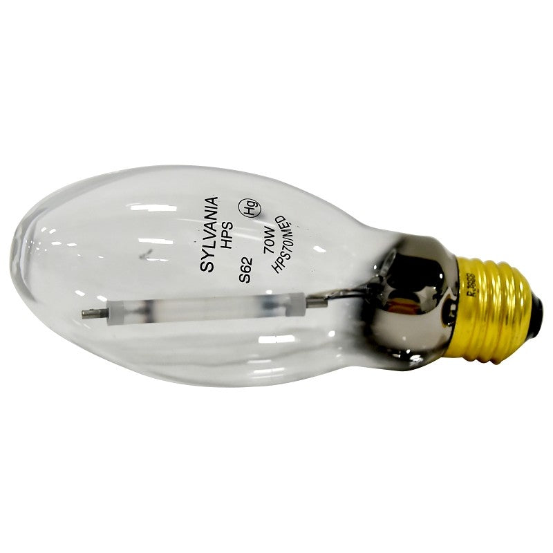 Sylvania 67435 Sodium Lamp, 70 W, Medium E26 Lamp Base, 5350 Lumens, 1900 K Color Temp, 24,000 hr Average Life