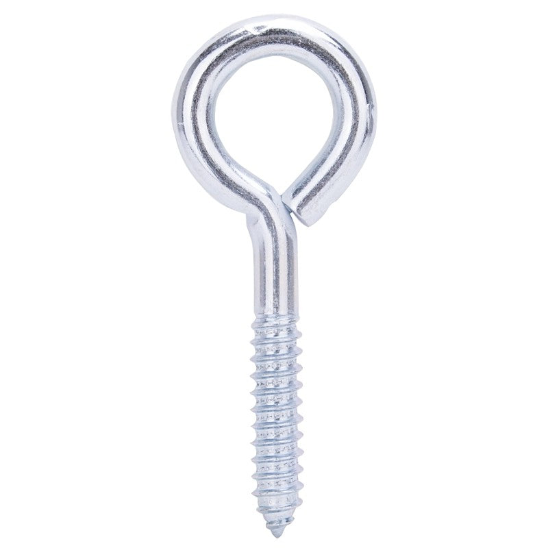 ProSource LR259 Lag Screw Eye, 14 mm Thread, Screw Thread, 2.25 in L Thread, 2 in Dia Eye, 467 lb Working Load, Steel (Pack of 10)