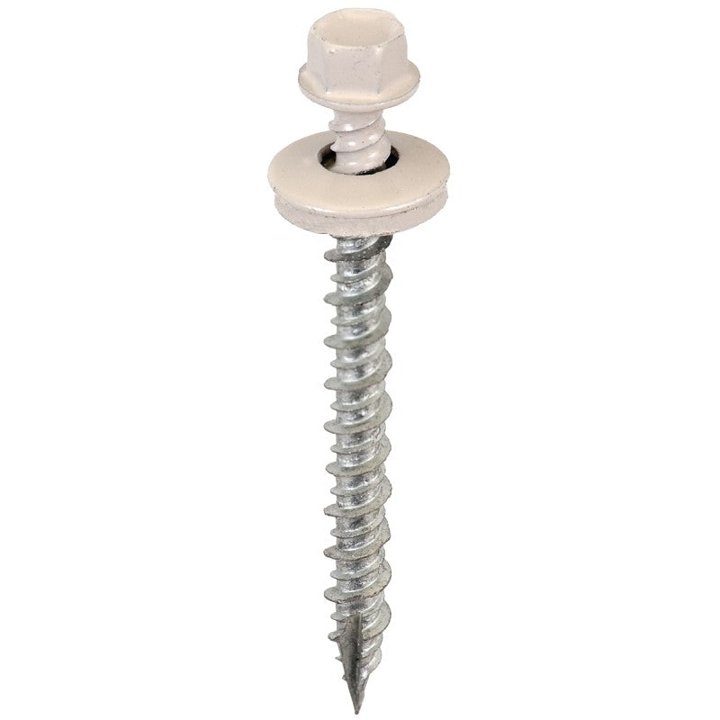 Acorn International SW-MW2LG250 Screw, High-Low, Twin Lead Thread, Hex Drive, Self-Tapping, Type 17 Point, Light Gray