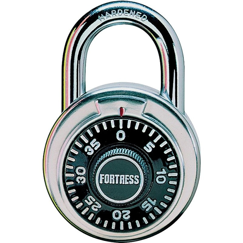 Master Lock 1850D Padlock, 1-7/8 in W Body, 5/16 in Dia Shackle, 3/4 in H Shackle, Steel Shackle, Stainless Steel Body