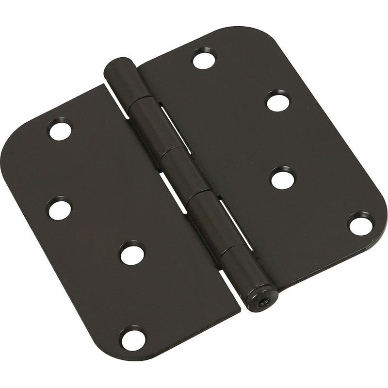 National Hardware N830-198 Door Hinge, 5/8 in Corner Radius, Steel, Oil-Rubbed Bronze, Non-Rising, Removable Pin, 55 lb