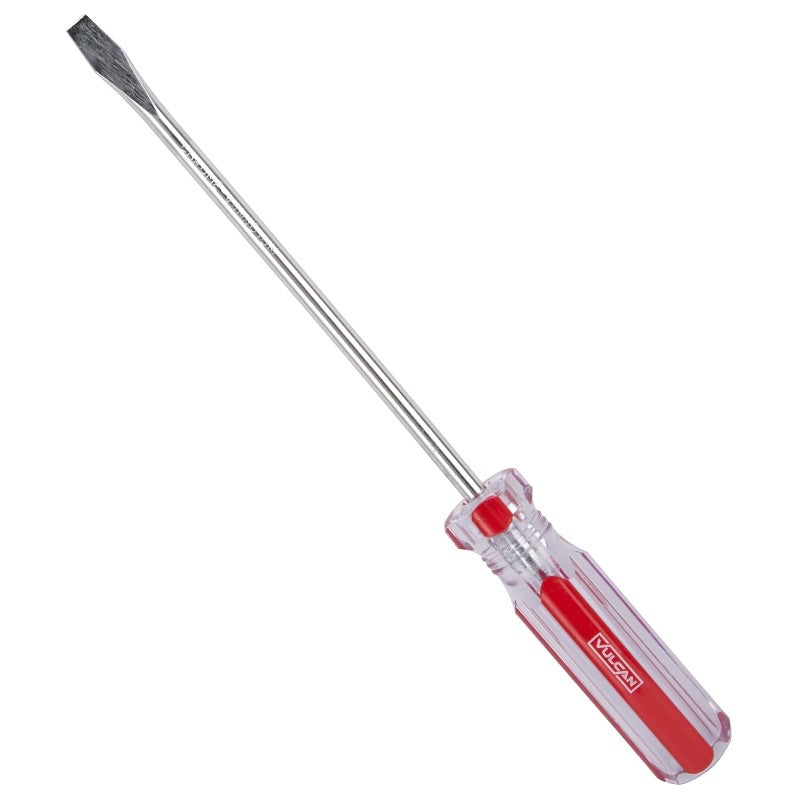 Vulcan TB-SD04 Screwdriver, 1/4 in Drive, Slotted Drive, 9-1/2 in OAL, 6 in L Shank, Plastic Handle