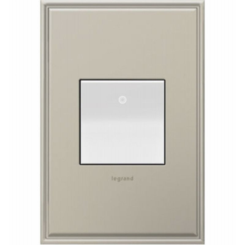Legrand adorne Series ASPD1532W4 Paddle Switch, 15 A, 120 V, 3-Way, Back Wire Terminal, Polycarbonate Housing Material