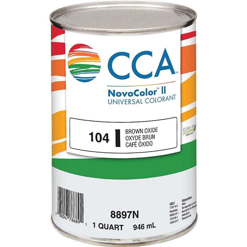 CCA NovoColor II Series 076.008897N.005 Universal Colorant, Brown, Liquid, 1 qt
