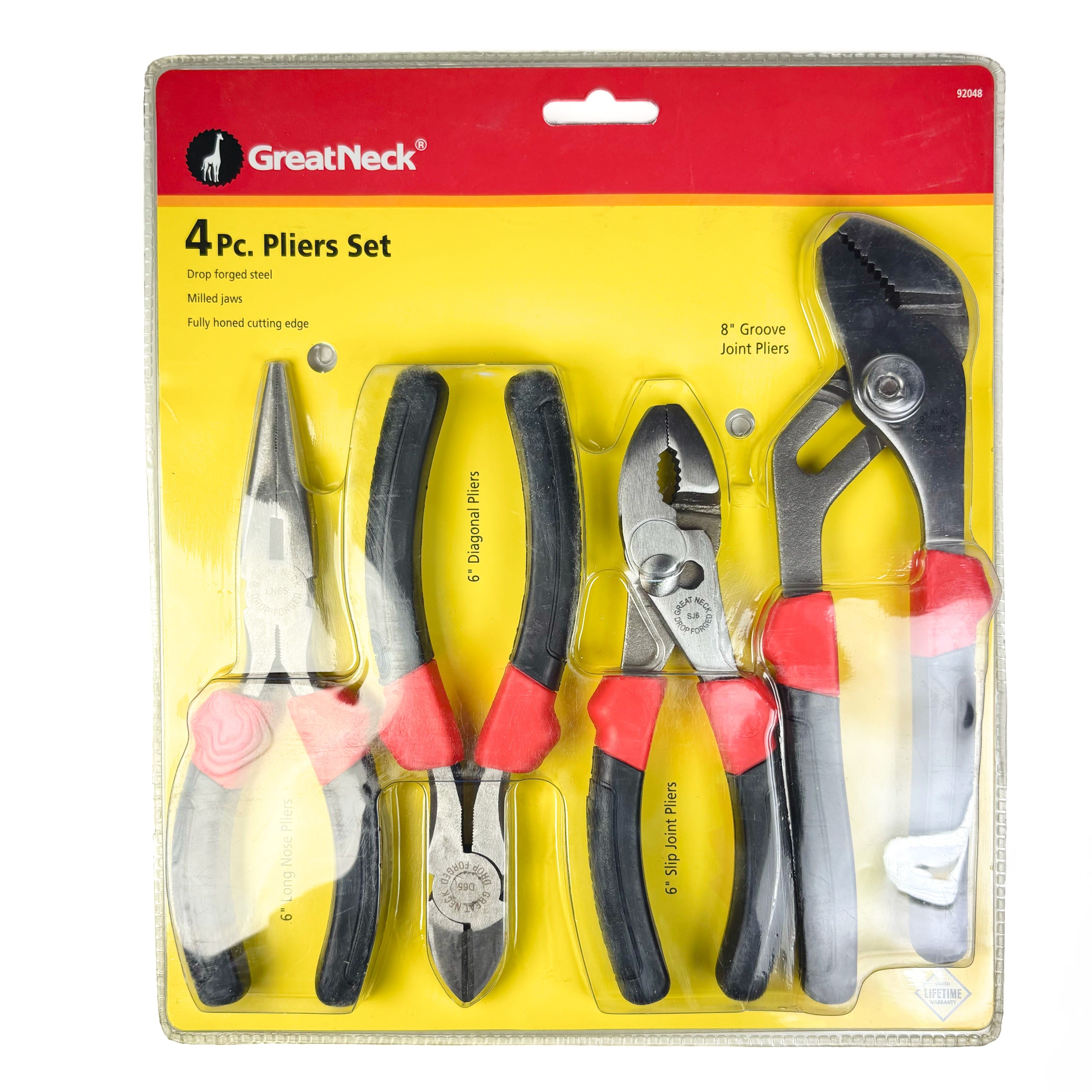 4 Piece Multiple Choice Cushion Grip Pliers Set (POS)