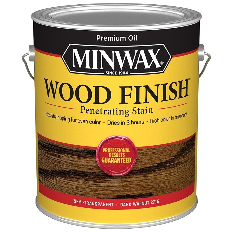 Minwax Wood Finish 710810000 Wood Stain, Dark Walnut, Liquid, 1 gal, Can (Pack of 2)